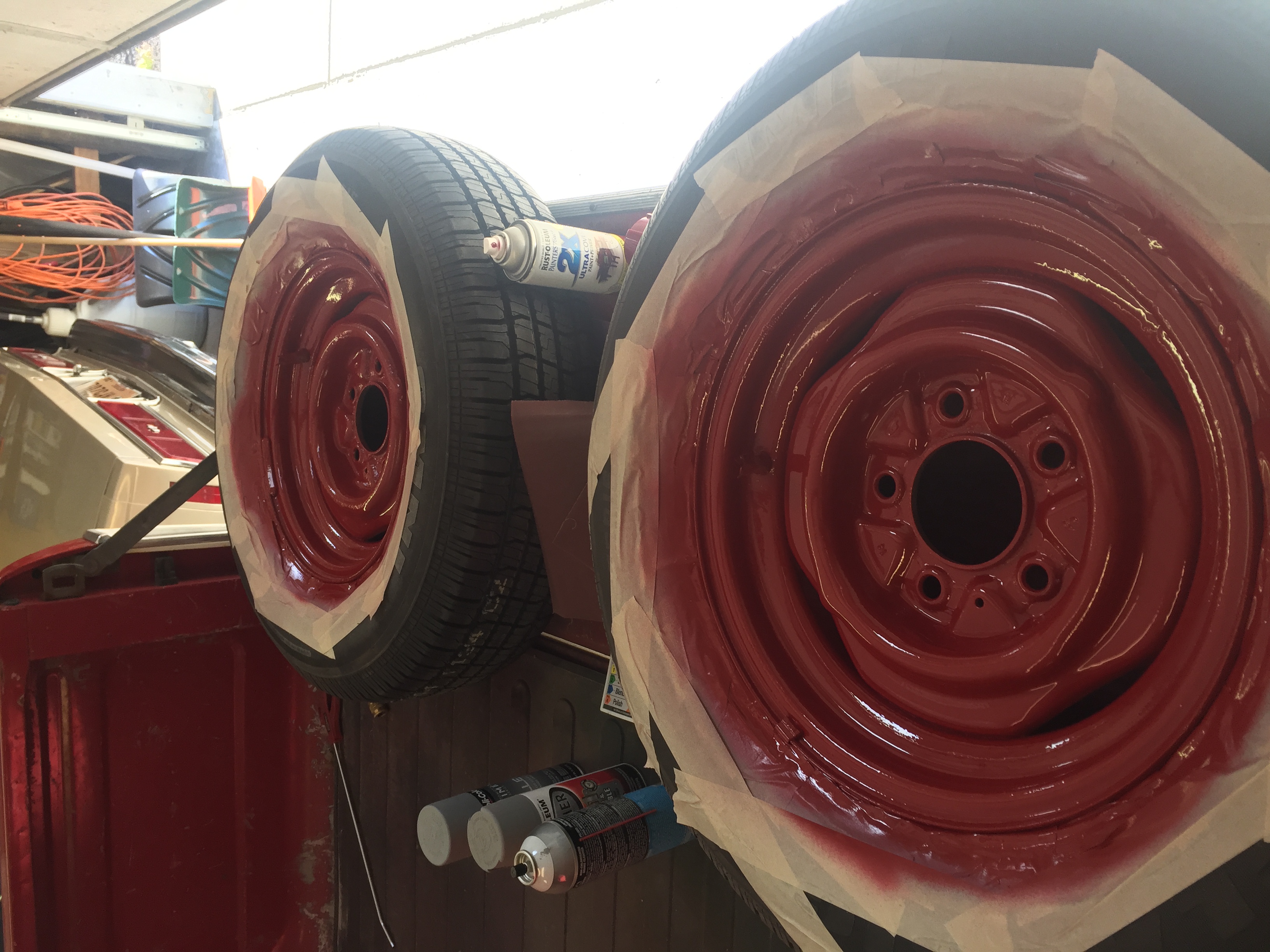 Wheel Painting in Progress